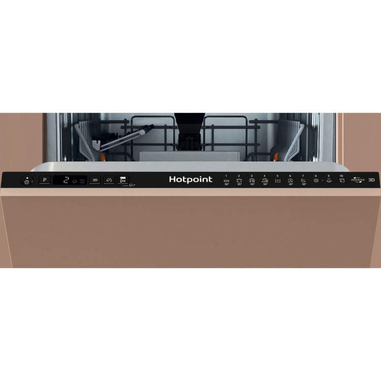 Refurbished Hotpoint Integrated Slimline Dishwasher - Black Eco Programme