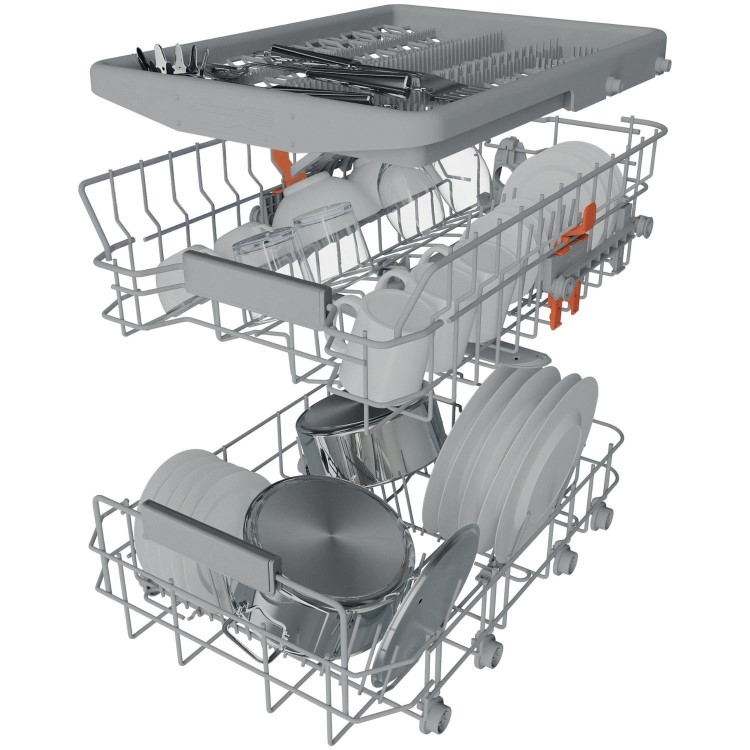 Refurbished Hotpoint Integrated Slimline Dishwasher - Black Eco Programme