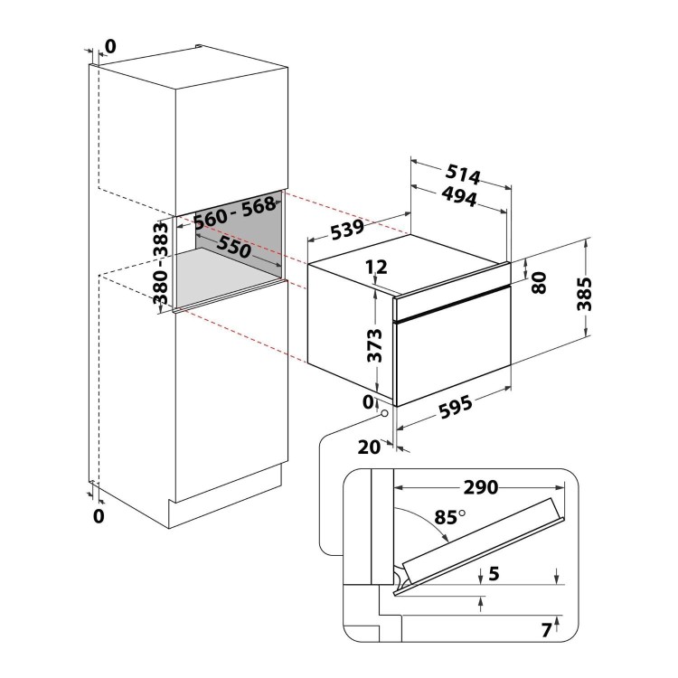 Hotpoint Built-In Microwave and Grill - Stainless Steel
