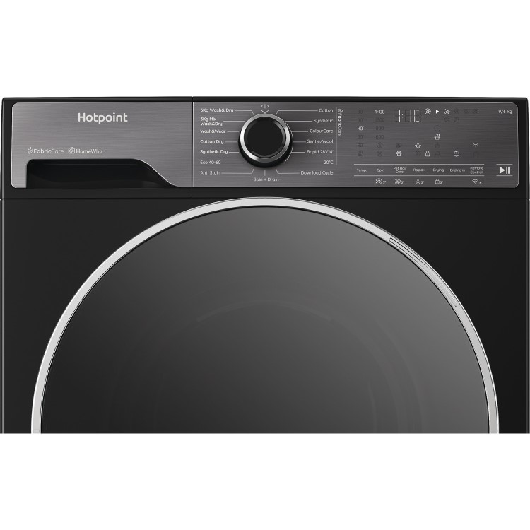 Refurbished Hotpoint FabricCare 9kg Wash 6kg Dry 1400rpm Washer Dryer - Black