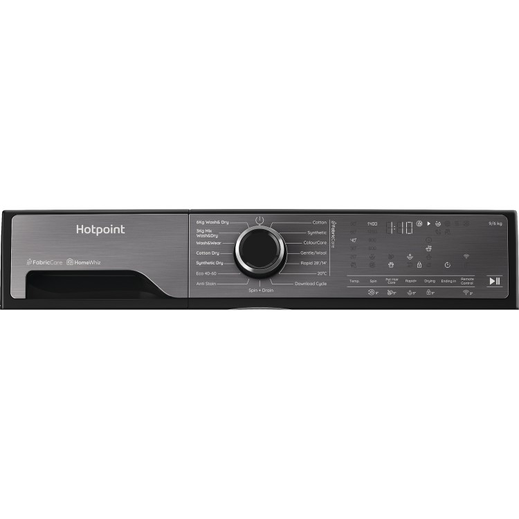Refurbished Hotpoint FabricCare 9kg Wash 6kg Dry 1400rpm Washer Dryer - Black