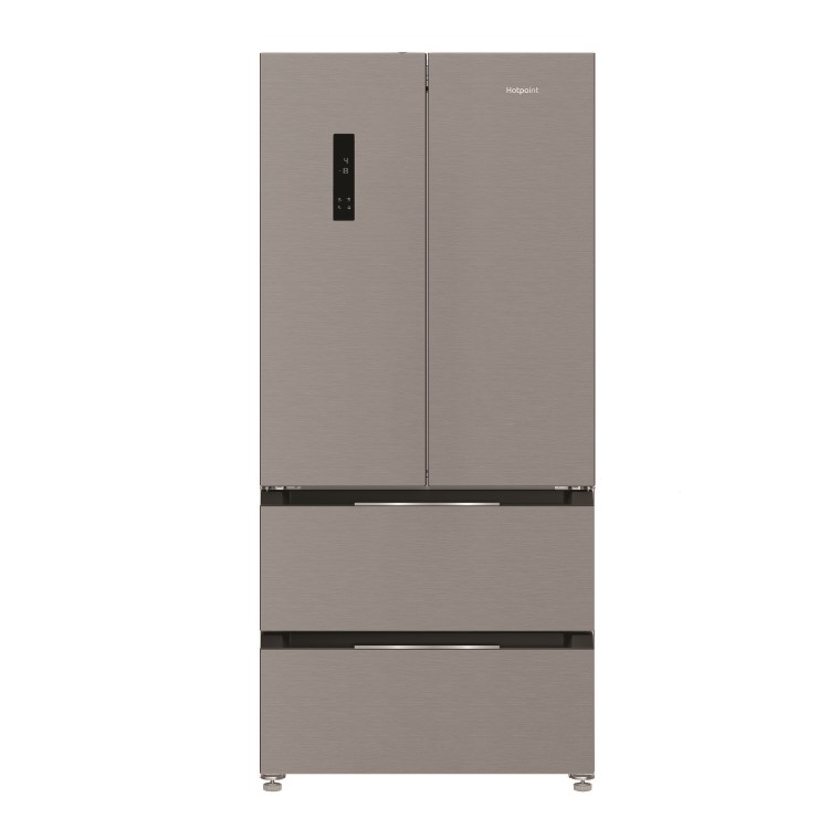 Hotpoint 510 Litre French Style American Fridge Freezer - Dark Inox