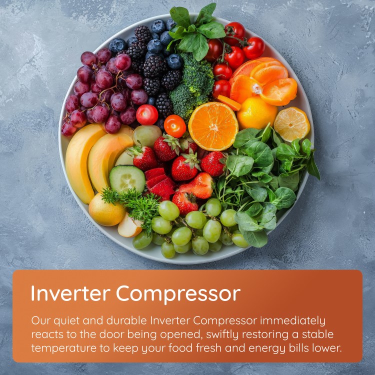 Hotpoint 510 Litre French Style American Fridge Freezer - Dark Inox