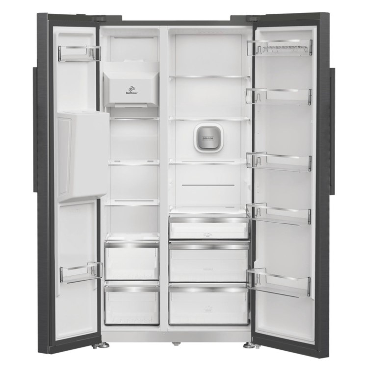 Hotpoint 571 Litre Side By Side American Fridge Freezer - Stainless Steel
