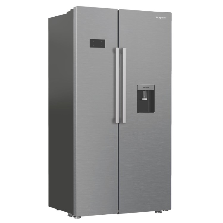Hotpoint 588 Litre Side-By-Side American Fridge Freezer - Stainless Steel
