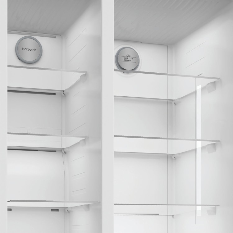 Hotpoint 588 Litre Side-By-Side American Fridge Freezer - Stainless Steel