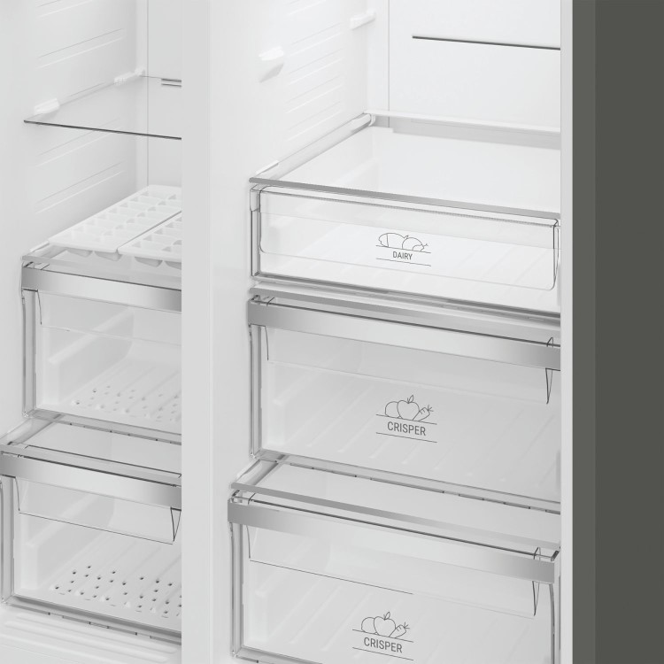 Hotpoint 588 Litre Side-By-Side American Fridge Freezer - Stainless Steel