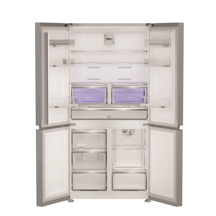 Hotpoint 572 Litre Four Door American Fridge Freezer - Inox