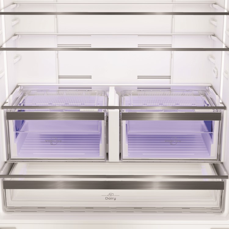 Hotpoint 572 Litre Four Door American Fridge Freezer - Inox