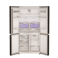 Refurbished Hotpoint HPGF 6564 XK4UK Total No Frost American Fridge Freezer with Fresh Shield - Dark Inox