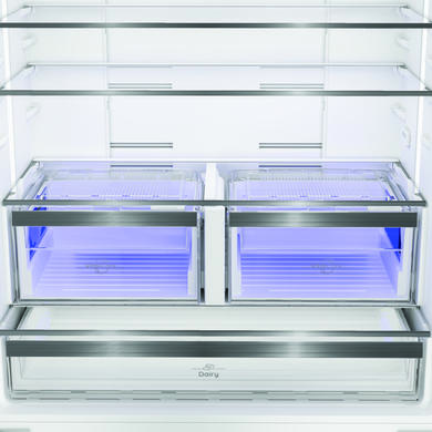 Refurbished Hotpoint HPGF 6564 XK4UK Total No Frost American Fridge Freezer with Fresh Shield - Dark Inox