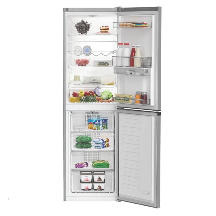 Hotpoint 270 Litre 50/50 Freestanding Fridge Freezer with Water Dispenser - Silver