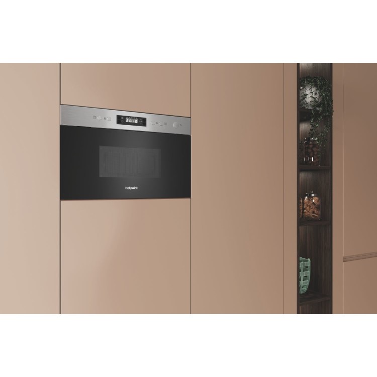 Hotpoint Class 3 Built-In Microwave & Grill - Stainless Steel