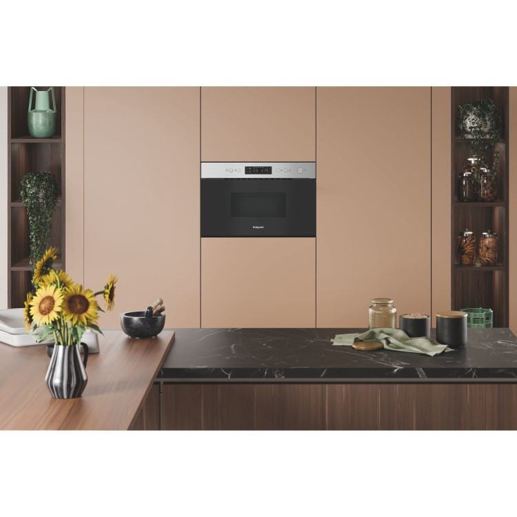 Hotpoint Class 3 Built-In Microwave & Grill - Stainless Steel