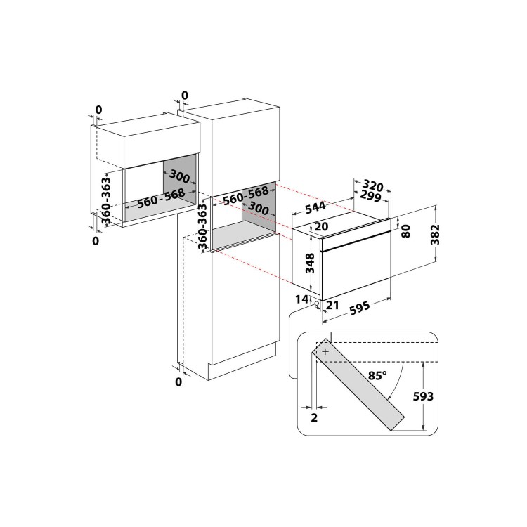 Hotpoint Class 3 Built-In Microwave & Grill - Stainless Steel