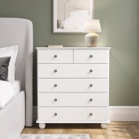 White Chest of 6 Drawers - Hampton White Chest of 6 Drawers - Hampton