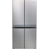 Hotpoint HQ9E1L American-style Frost Free Fridge Freezer With Touch Controls - Stainless Steel Look
