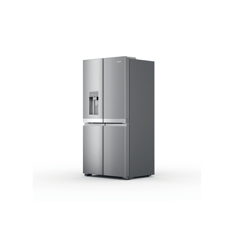 Hotpoint 592 Litre Four Door American Fridge Freezer - Inox