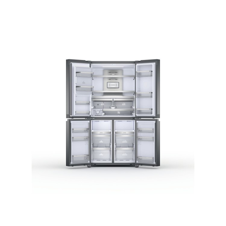Hotpoint 592 Litre Four Door American Fridge Freezer - Inox