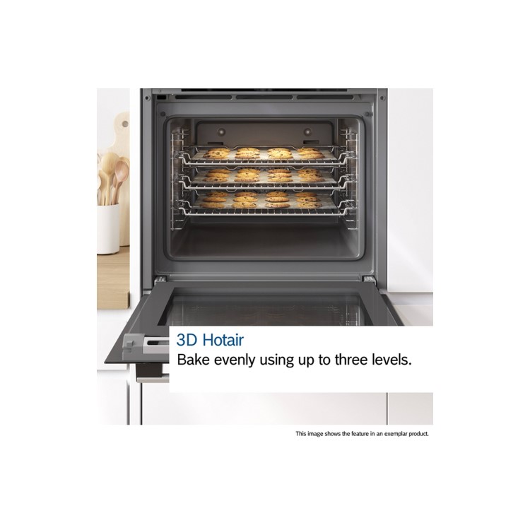 Refurbished Bosch Series 4 Electric Single Oven - HQA534BB3B built-in/under single oven in Black