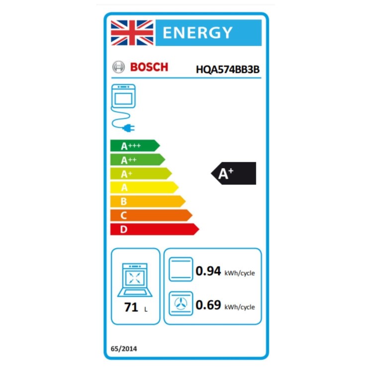 Bosch Series 4 HQA574BB3B Electric Self Cleaning Single Oven - Black