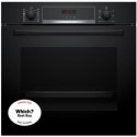 HQA574BB3B Bosch Series 4 HQA574BB3B Electric Self Cleaning Single Oven - Black