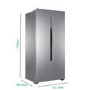 Refurbished Haier HRF-450DS6 Freestanding 450 Litre 60/40 Frost Free American Fridge Freezer