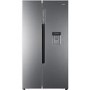 Refurbished Haier HRF-522IG6 Freestanding 490 Litre 70/30 Frost Free American Fridge Freezer Silver