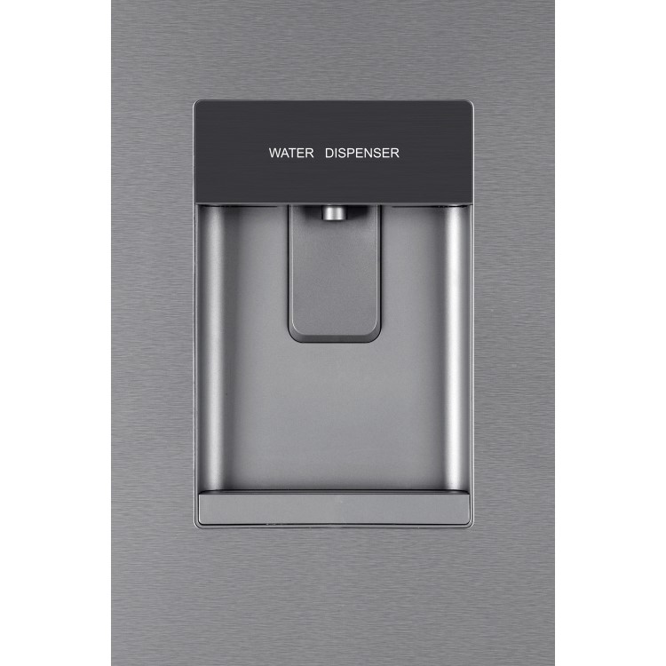 Refurbished Haier HRF-522IG6 Freestanding 490 Litre 70/30 Frost Free American Fridge Freezer Silver