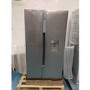 Refurbished Haier HRF-522IG6 Freestanding 490 Litre 70/30 Frost Free American Fridge Freezer Silver