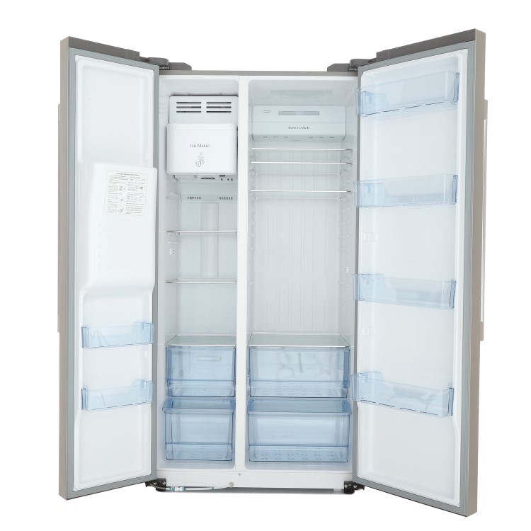 Haier HRF-628IN6 2-Door A+ Side By Side American Fridge Freezer With Ice And Water Dispenser Obsidian Black