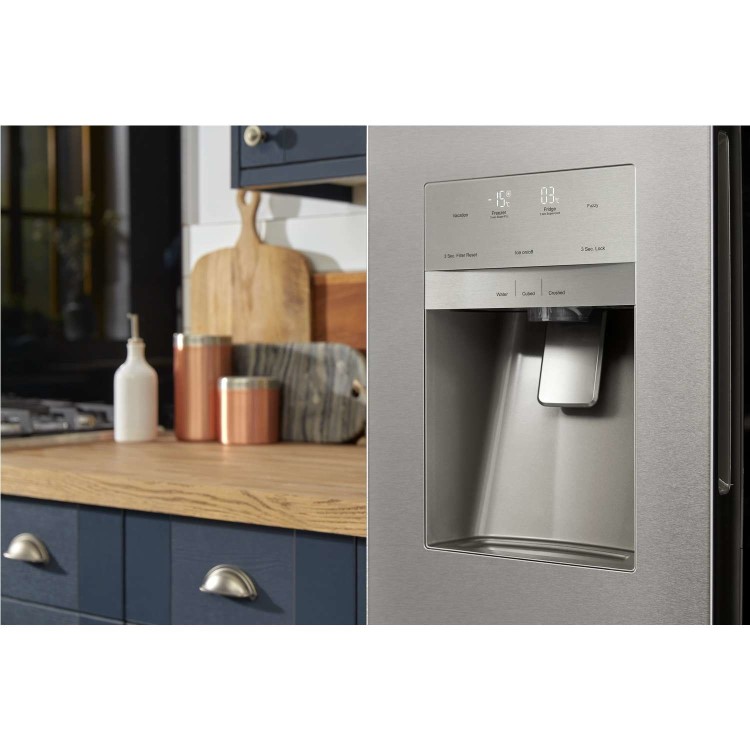 Refurbished Haier HRF-636IM6 Freestanding 540 Litre 65/35 American Fridge Freezer Stainless Steel