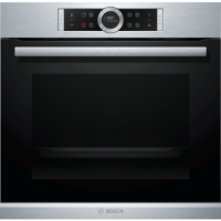 Bosch HRG675BS1B Serie 8 Electric Built-in Single Oven With Added Steam - Stainless Steel