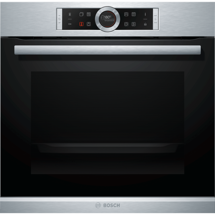 Bosch HRG675BS1B Serie 8 Electric Built-in Single Oven With Added Steam - Stainless Steel