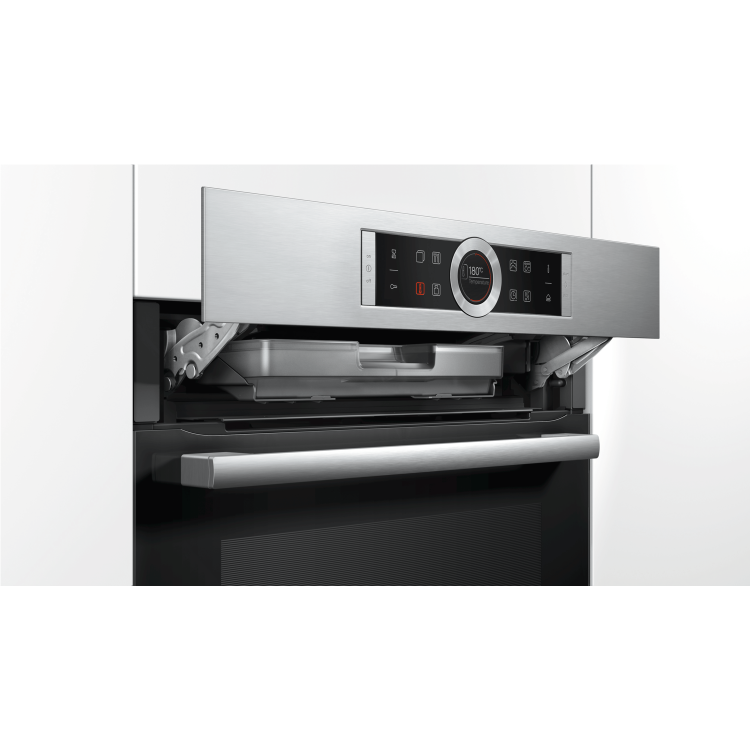 Bosch HRG675BS1B Serie 8 Electric Built-in Single Oven With Added Steam - Stainless Steel