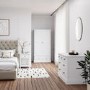 White Painted Bedside Table with Drawer - Harper