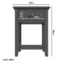 Grey Painted Bedside Table with Drawer - Harper