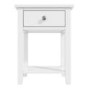 White Painted Bedside Table with Drawer - Harper