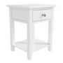 White Painted Bedside Table with Drawer - Harper