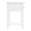 White Painted Bedside Table with Drawer - Harper