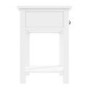 White Painted Bedside Table with Drawer - Harper