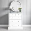 Harper White Solid Wood 2+3 Chest of Drawers