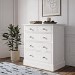 White Painted Chest of 5 Drawers - Harper