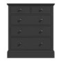 Grey Painted Chest of 5 Drawers - Harper