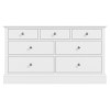 Wide White Painted Solid Wood Chest of 7 Drawers - Harper
