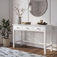 White Painted Dressing Table with 3 Drawers - Harper White Painted Dressing Table with 3 Drawers - Harper