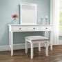 White Painted Dressing Table with 3 Drawers - Harper