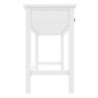 White Wooden Office Desk with 3 Drawers - Harper