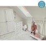 White 2 Door Double Wardrobe with Drawer - Harper