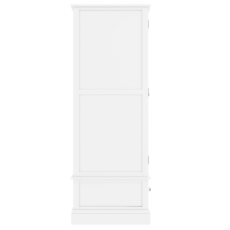 White Painted 2 Door Double Wardrobe with Drawer - Harper